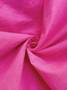 SHEIN Tween Girl Casual Backless Top And Skirt Set, Suitable For Daily, Streetwear, Party - Hot Pink - View 6