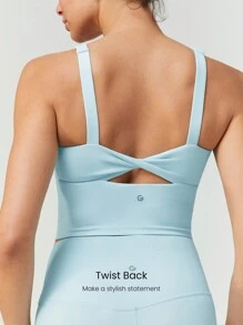 GLOWMODE Parte superior deportiva tipo tanque FeatherFit™ con espalda retorcida, de bajo impacto, para yoga y uso diario