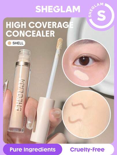 SHEGLAM ライクマジック 12時間フルカバーコンシーラー シェルマット リキッドコンシーラー 長持ちするブライトニングカラーコレクター 軽量で一日中長持ちする保湿コンシーラー クリスマス ウィンターコンシーラー ブランド ビューティー メイクアップ 化粧品 女性と女の子とギャルのための 完璧な冬に春に理想的な Y2K おしゃれなファッション 誕生日に適した ギフト パーティー 準備 フェイスペイント 最高のカラー