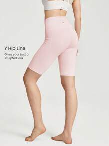 GLOWMODE 純色運動短褲 - 淺粉色 - 查看 2