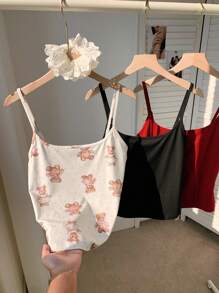 Comfortcana 女士简约细肩带背心，休闲日常穿着 - 彩色 - 查看 1