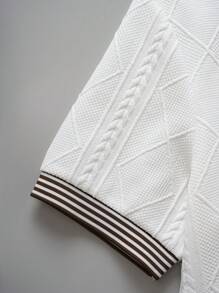 Manfinity Homme Men's Mature Casual Contrast Trim Ribbed T-Shirt - Multicolor - View 7