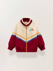 THE HAPPY LOOK Boys' Colorblock Patchwork Casual Jacket, Spring & Autumn - Multicolor - View 5