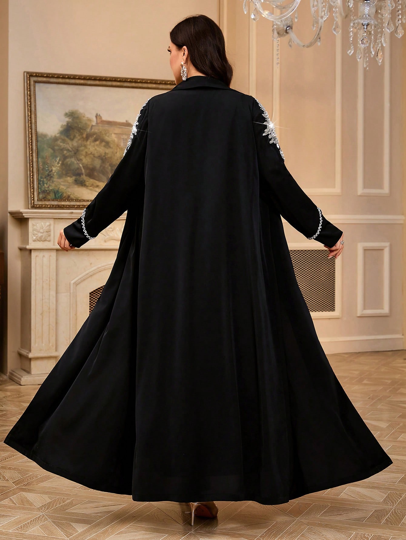 Al Najma فستان طويل كاجوال ذو أكمام طويلة للنساء ك...