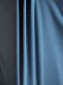 Manfinity Underwear&Sleepwear Basics 2pcs Men's Solid Color Short Sleeve Top And Plaid Pants Pajama Set - Baby Blue - View 7