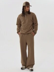 Musero Cropped Stand Collar Heren Sport Sweatshirt