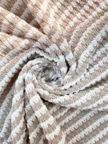 SHEIN Frenchy Plus Size Boho Women's Fashion Casual Striped Fabric Shirt, Suitable For Commuting, Spring/Summer New Design