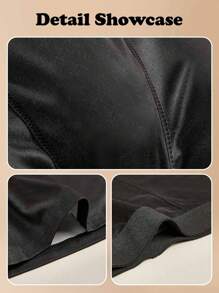 1pc Customized Valentine's Day Men's Briefs, Personalized Men's Underwear, Customized Briefs, Husband Customized Briefs, Funny Expression Customized Briefs, Valentine's Day Gift, Anniversary Gift, Birthday Gift, Wedding Gift, Gift For Girlfriend, Gift For Boyfriend, Gift For Husband, Gift For Him - Black - View 4