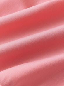 SHEIN 年轻女孩无袖宽松 A 字粉色连衣裙，度假风格，场合，婚礼 - 粉色 - 查看 7