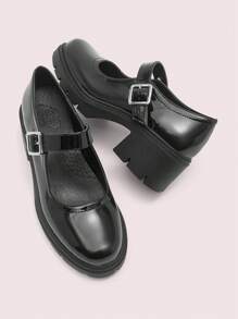 CUCCOO DOLLMOD Sugerpunk Women Adjustable Buckle Fashionable Platform & Chunky Heel Pumps Spring Summer Shoe - Black - View 6