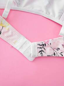 Ensemble de brassière et culotte à volants avec imprimé floral pour adolescentes