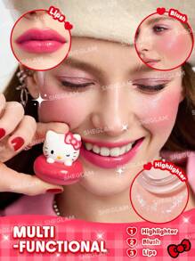 Hello Kitty｜SHEGLAM True Love Dewy Multi-Use Balm-Paw Print Rare Brand Beauty Makeup Face Paint Cosmetic For Women Girls Perfect For Winter Spring Ideal For Y2K Fancy Fashion Suitable For Birthday Gift Party Ready Best Color - Paw Print - View 2