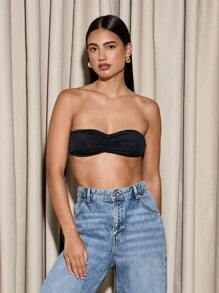 AiiRZ Set de 3 sutiene bandeau Essentials Second Skin Ruched - fără bretele, fără armătură, cu susținere fără cusături - perfecte pentru a fi purtate sub topuri transparente și ținute decoltate