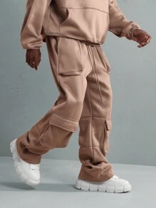 SUMWON Premium Co-Ord Fleece Loungewear Set Oversized Tracksuit 2-Piece Athleisure Winter Comfort Fall Streetwear Urban Casual Lounge Wear Matching Set
