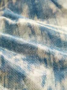 Swim EVENT Women's Summer Sexy Music Festival Beach Tie-Dye Printed Cross Strap Ruched One-Piece Swimsuit - Multicolor - View 6