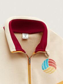 THE HAPPY LOOK Boys' Colorblock Patchwork Casual Jacket, Spring & Autumn - Multicolor - View 3