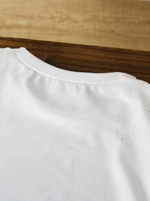 SHEIN Tween Girls Ramadan Islamic Themed Print Round Neck T-Shirt, Suitable Year-Round