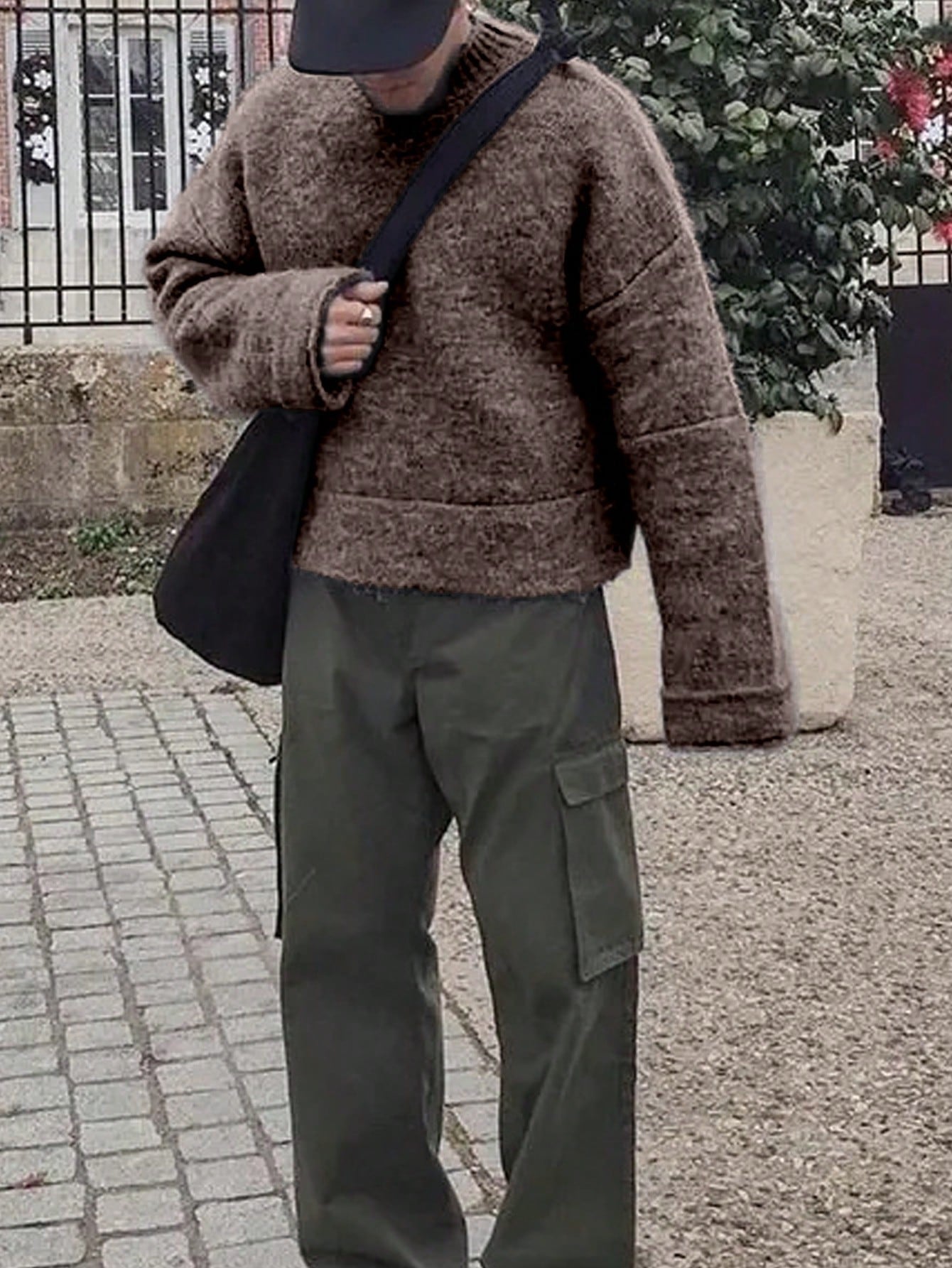 Manfinity Dauomo Men's Casual Vintage Mixed Sweater, Autumn/Winter