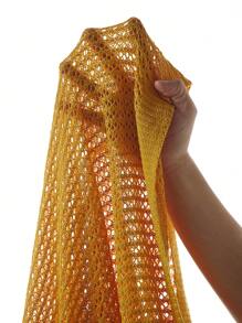 Manfinity CasualKnits Men's Solid Color Front Button Closure Short Sleeve Casual Knit Top - Ginger - View 5