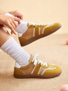 CUCCOO EASI Giày đi bộ thể thao thoải mái thường ngày màu lạc đà cho nữ, giày đa năng cho mùa xuân hè - Lạc đà - Xem 2