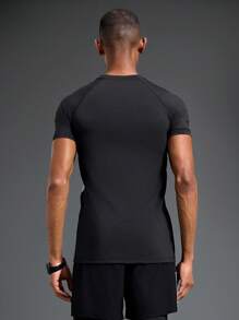 Manfinity Sport Polished 1 Set Men's Crew Neck Short Sleeve Letter Print Casual Sports T-Shirt & Vest  Minimalist Design Sleeve  Workout Muscle Fit T-Shirt