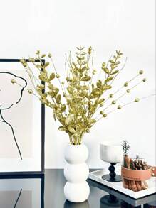 SHEIN 1 pieza/3 piezas Planta artificial con brillo y purpurina, rama de árbol falsa de 42cm con bayas, decoración de árbol de Navidad para sala de estar y dormitorio, boda, fiesta, decoración del hogar, relleno de escritorio. Decoración de Halloween, suministros de Acción de Gracias y Navidad, decoración del hogar, decoración de mesa, decoración navideña interior y exterior, decoración de la habitación, Día de San Valentín, regalo