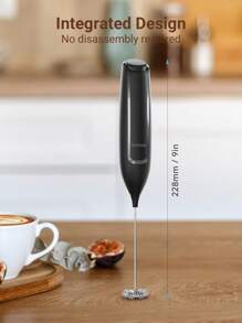 Teckwe Electric Milk Frother Handheld USB Rechargeable Coffee Frother With Stainless Whisks,Foam Maker For Coffee,Latte, Cappuccino,Hot Chocolate,Matcha,Egg - Black - View 8