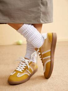 CUCCOO EASI Giày đi bộ thể thao thoải mái thường ngày màu lạc đà cho nữ, giày đa năng cho mùa xuân hè - Lạc đà - Xem 3