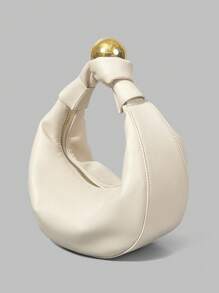 Ontre 女士休闲百搭简约手提单肩包 - 米色 - 查看 2