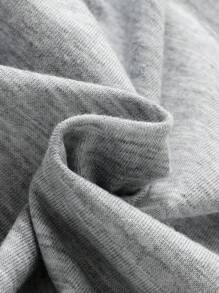 SHEIN 男童简约时尚休闲日常两件套，上衣和短裤 - 彩色 - 查看 5