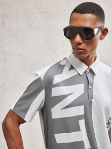AKNOTIC Party Polo a maglia aderente da uomo con colletto alla coreana, stile casual adatto per l'estate - Bianco - Visualizzare 7