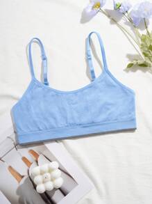 1 pieza Sujetador sin costuras suave y cómodo para adolescentes - Azul - Ver 1