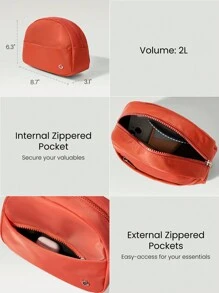 GLOWMODE 2L Travel Mate All Small Things Essentials Dual-Pocket Organizer Travel Pouch - Orange - View 3