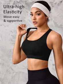 Gameset SHEIN Sport Women Sports Bra (Seamless Black) - Black - View 2