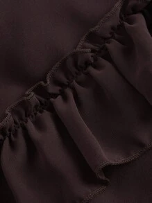 SHEIN MOD Falda asimétrica con volantes para mujer talla grande