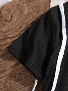 SHEIN Girls Young Girl Summer New Minimalist T-Shirt Leopard Print Bow Top + Denim Skirt + Embroidered Bow Shirt + Denim Crossbody Bag Casual Summer Outfit - Multicolor - View 4