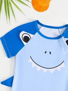 Newborn Baby Adorable Design Swimsuit Shorts - Multicolor - View 3