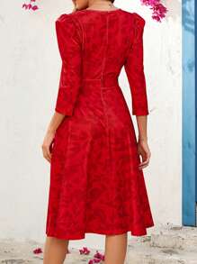 Ellevyn Women's Elegant Summer Dresses Women's Elegant Beachwear Red Dresses Wedding Guest Dresses Women's Sundresses Boho Summer, Women's Easter Dresses, Women's Concert Dresses, Summer Dresses, Summer Dresses, Women's Beach Dresses, Country Concert Dresses, Holiday Dresses, Women's Country Dresses, Women's Wedding Guest Dresses Carnival Dresses Festivals, St Patrick's Day Dresses, St Patrick's Day, Ibiza Dresses, Women's Summer Dresses, Sundresses, Spring Break, Women's Floral Dresses, St Patrick's Day, Women's Holiday Dresses - Red - View 2