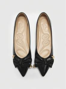 CUCCOO CHICEST Women Flat Shoes, Simple & Fashionable, Suitable For Casual Daily Wear Spring Shoes Spring Break Easter - Black - View 1