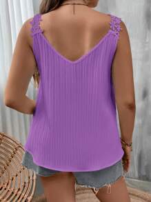 EMERY ROSE Plus Size Women Summer Applique Decor Tank Top