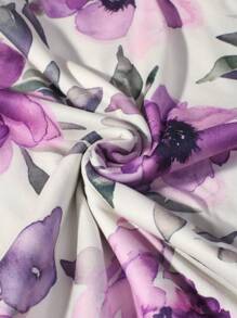 SHEIN Newborn Floral Print Simple Casual Photography Outfit - Multicolor - View 7