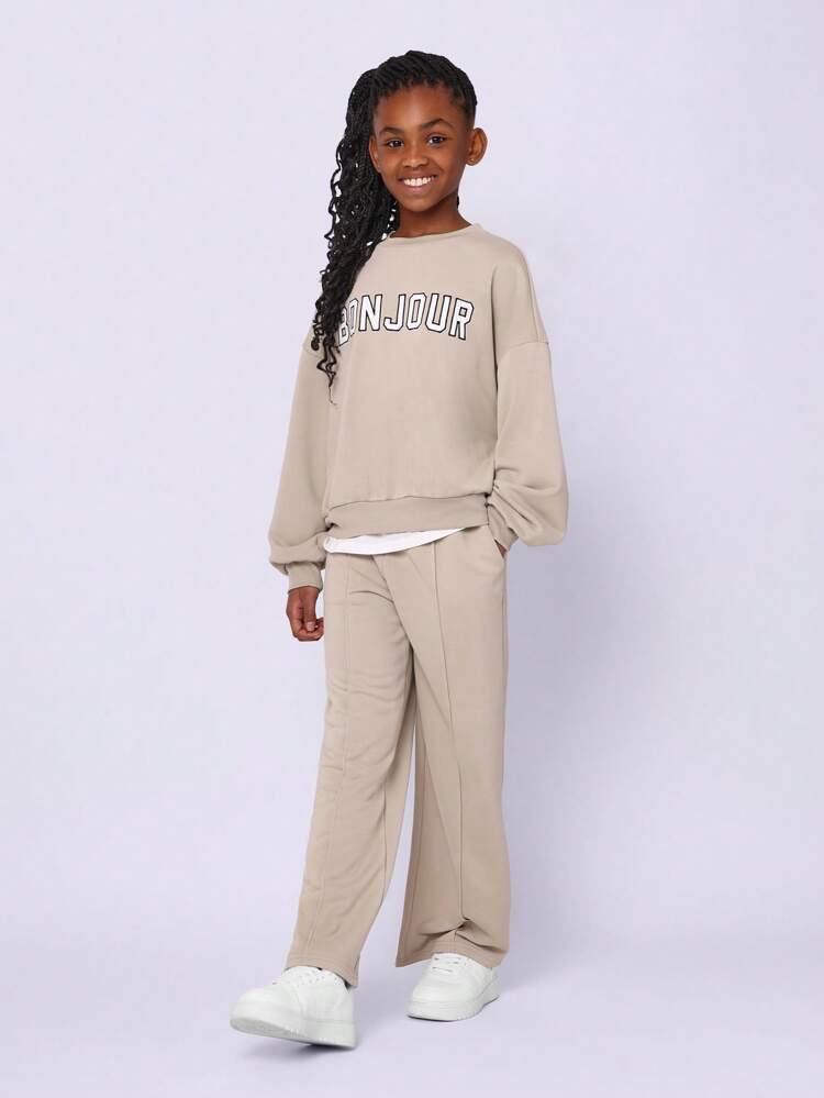 Sweatshirt Wide Leg Pants Co-Ord Set