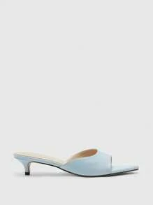 CUCCOO CHICEST Pointy Toe Stiletto Heel Versatile Women High Heel Sandals - Baby Blue - View 2