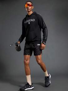 Manfinity Sport Polished 男士简约时尚休闲运动短裤，日常穿着