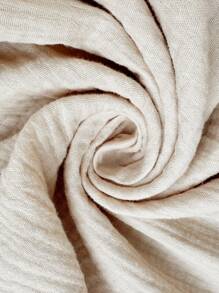 SHEIN Frenchy Plus Size Women's Solid Color Back Knot Strap Casual Dress - Apricot - View 7