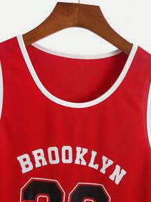 Manfinity Homme Men's Letter & Numeral Graphic Print Sports Top - Multicolor - View 5