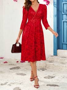 Ellevyn Women's Elegant Summer Dresses Women's Elegant Beachwear Red Dresses Wedding Guest Dresses Women's Sundresses Boho Summer, Women's Easter Dresses, Women's Concert Dresses, Summer Dresses, Summer Dresses, Women's Beach Dresses, Country Concert Dresses, Holiday Dresses, Women's Country Dresses, Women's Wedding Guest Dresses Carnival Dresses Festivals, St Patrick's Day Dresses, St Patrick's Day, Ibiza Dresses, Women's Summer Dresses, Sundresses, Spring Break, Women's Floral Dresses, St Patrick's Day, Women's Holiday Dresses - Red - View 5