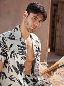 Men's Hawaiian Style Pajama Set - Multicolor - View 4