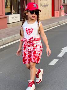 SHEIN Young Girl Sleeveless Jumpsuit, Minimalist Fashion Casual Everyday Romper - Multicolor - View 4