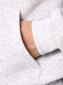 SUMWON Youth Sports Co-Ord Set Tracksuit Urban Athleisure Two-Piece New York Logo Streetwear Spring Fall Winter Casual Outfit Workout School Comfortable - Light Grey - View 6